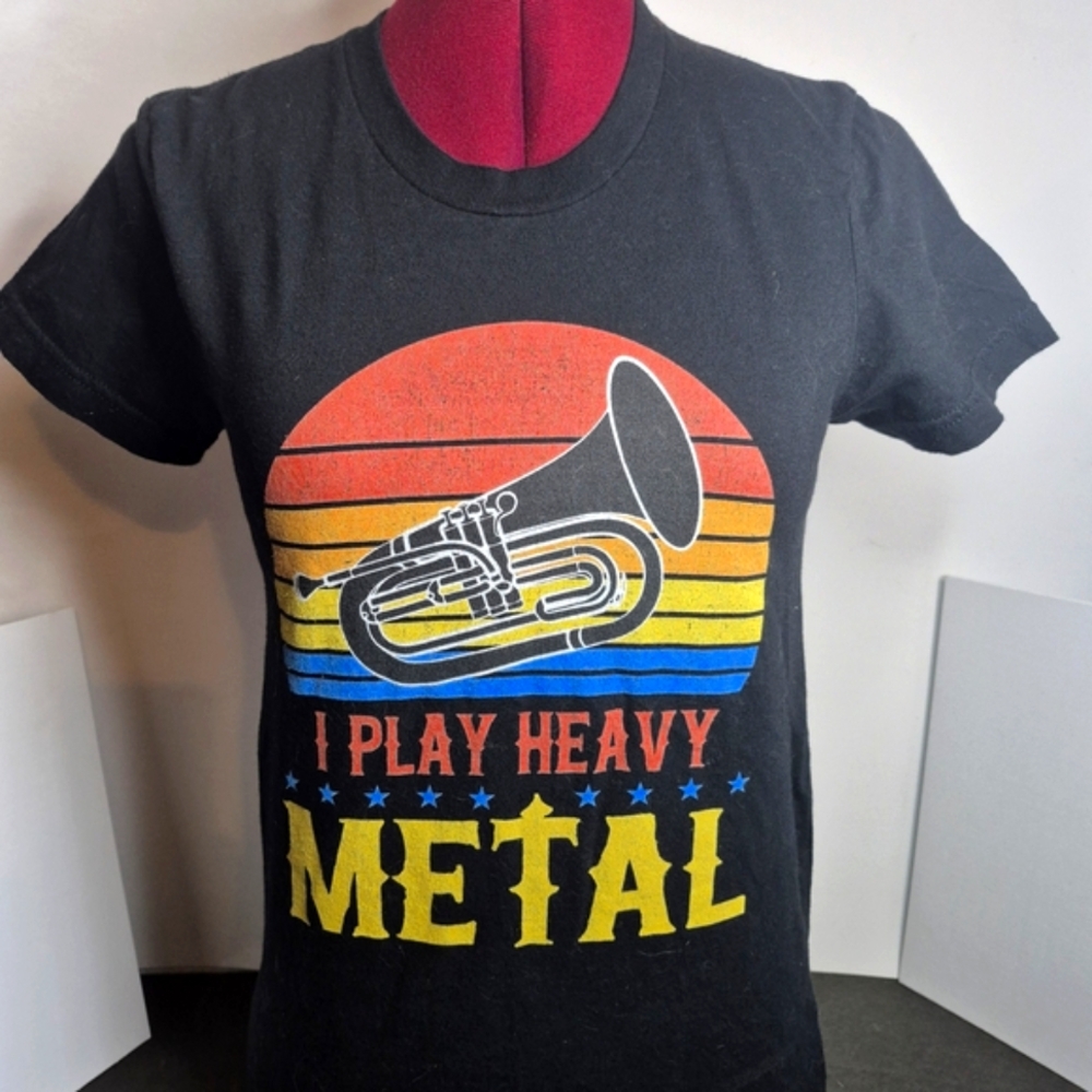 American Apparel Black Womens T-Shirt with Colorful Design